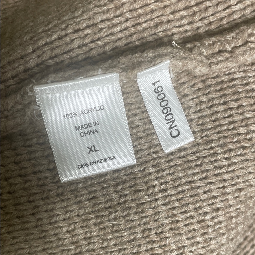 New York & Company, NY&C, taupe cardigan fringe sweater boho cardigan, duster XL - Picture 5 of 11